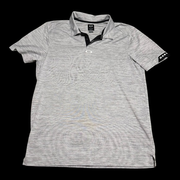 Oakley Other - Oakley Center Logo Heather Gray Athletic Regular Fit Polo Shirt Men's Large‎